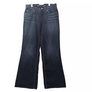Y2K Guess Premium Jeans Women's 27 Blue Low Rise Stretch Denim Wide Bootcut